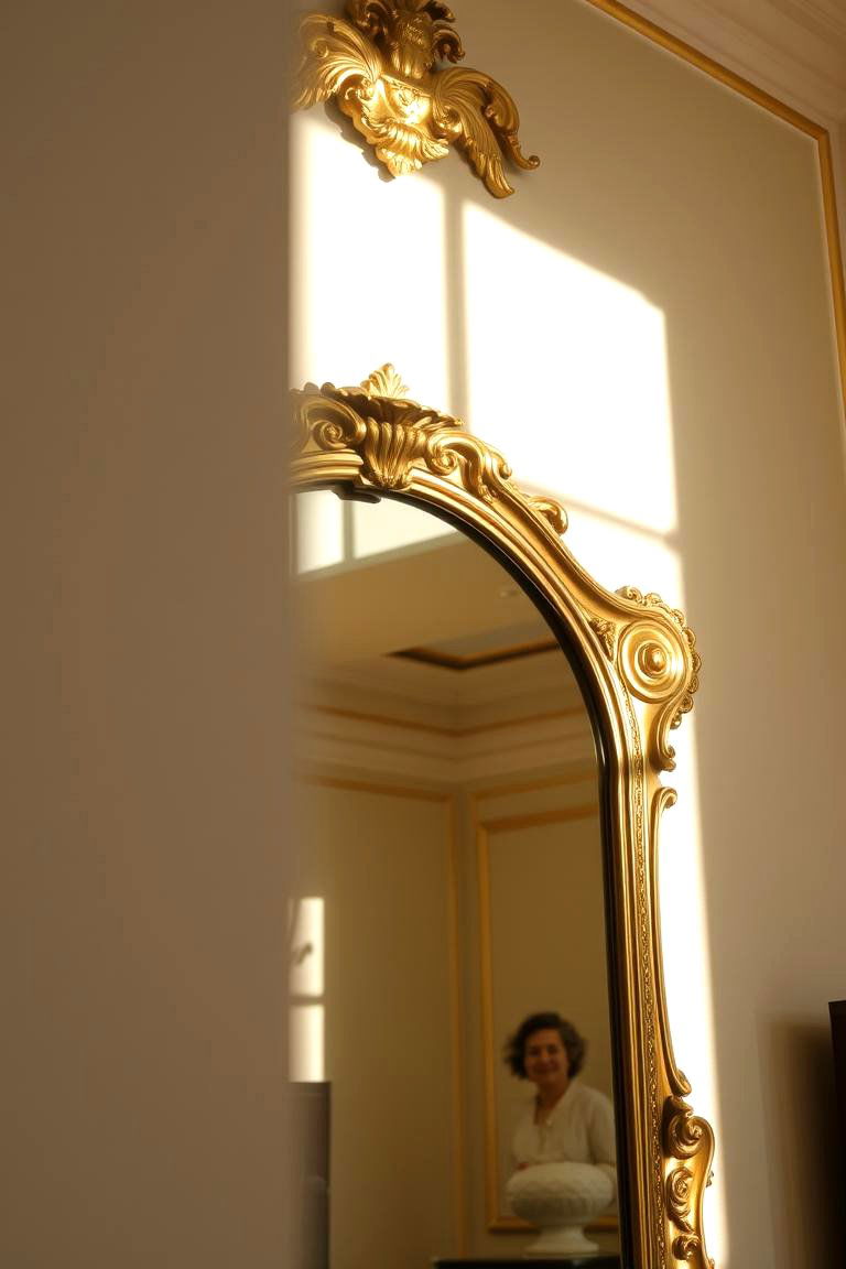 Gilded Mirror Statements - 24 Royal Living Room Design Ideas