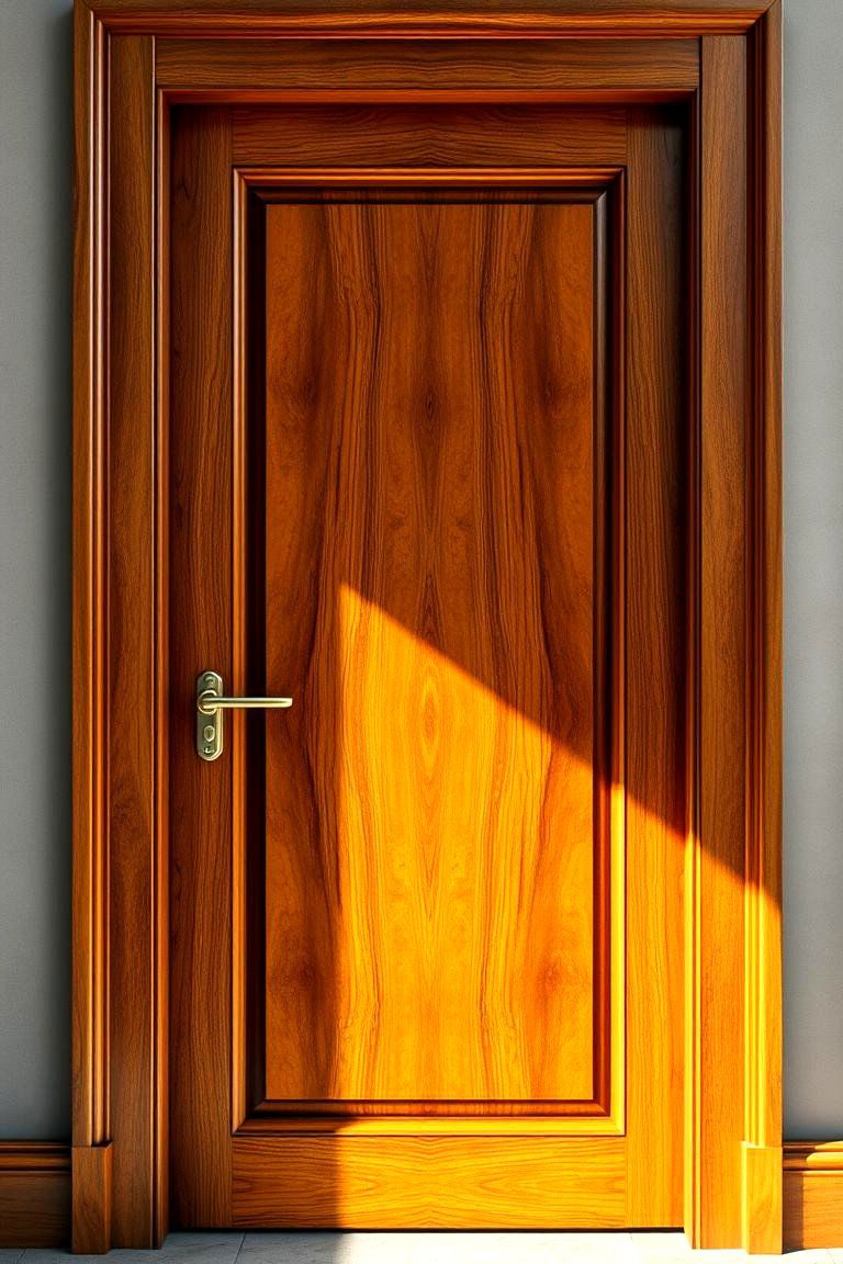 Gilded Teak Radiance - 24 Stained Front Door Ideas