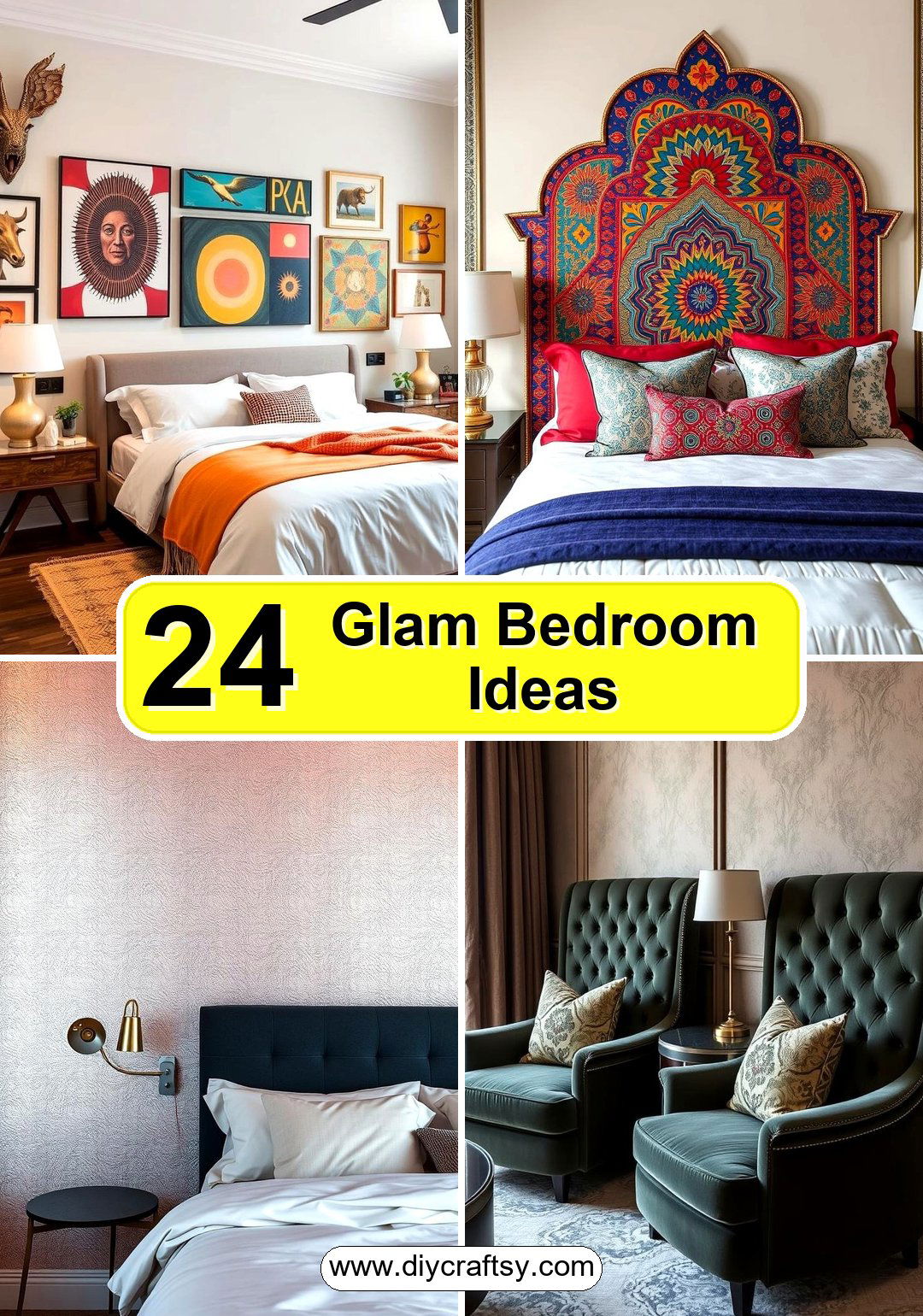 Glam Bedroom Ideas