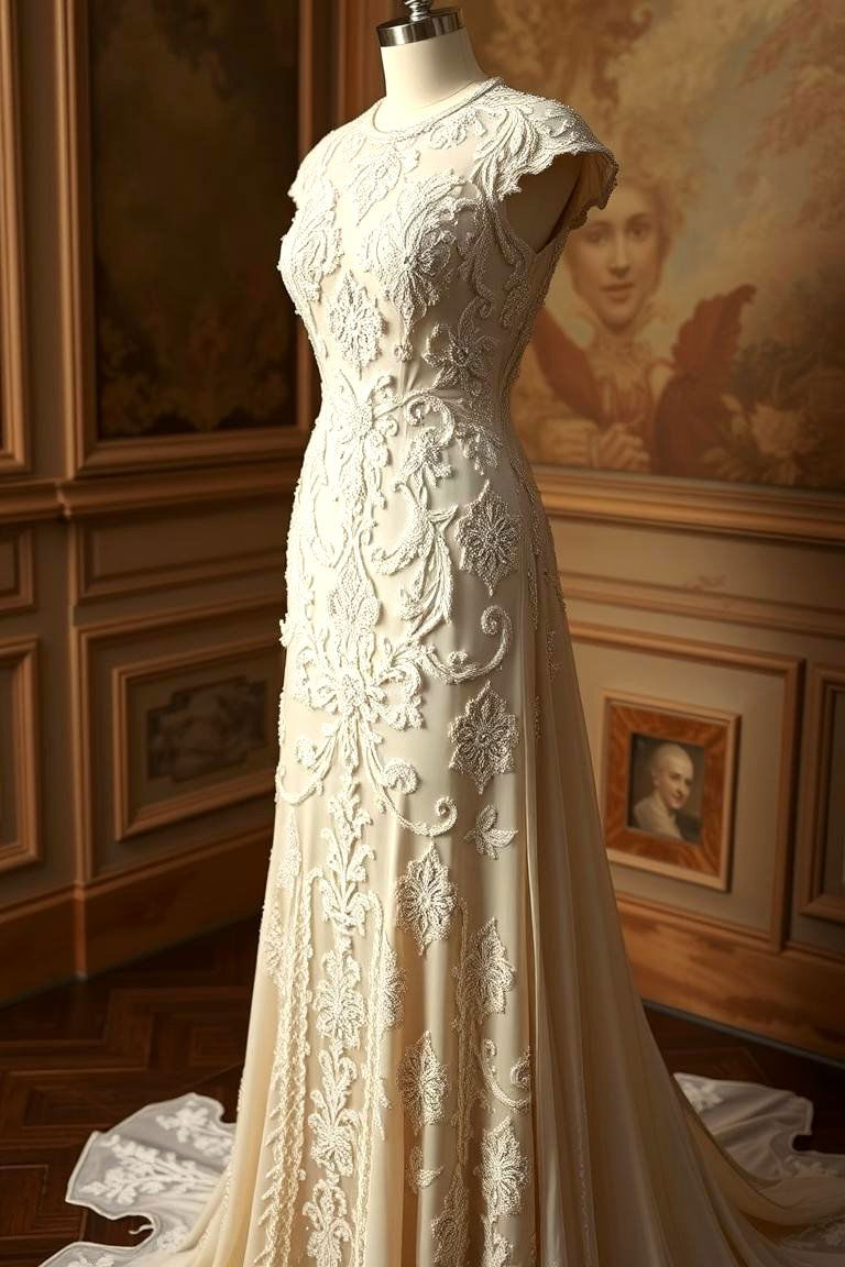 Glamorous Beaded Wedding Gowns - 24 Art Deco Wedding Ideas