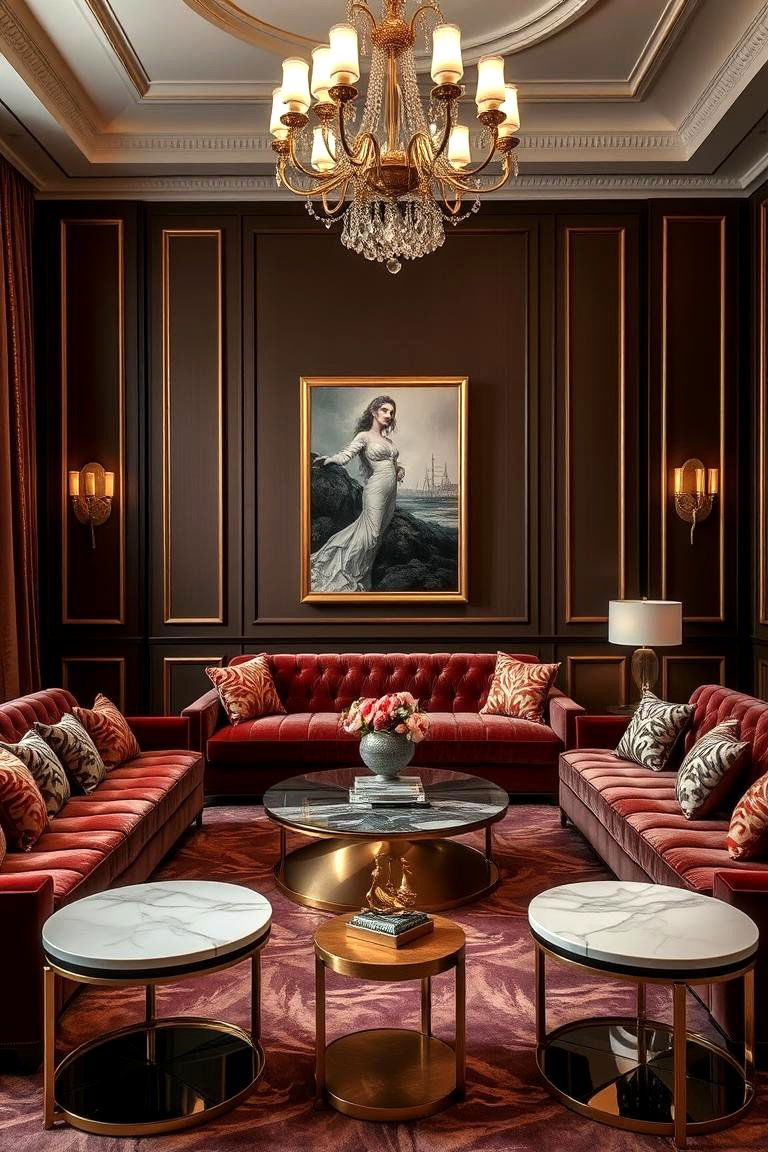 Glamorous Elegance - 24 Aesthetic Living Room Ideas