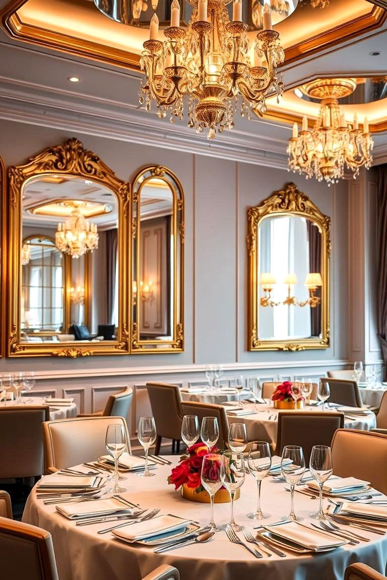 Glamorous Gold Accents Dining Room - 24 Dining Room Ideas