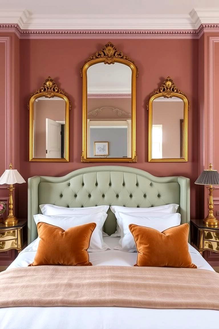 Glamorous Gold Infusion - 24 Pink and Green Bedroom Ideas