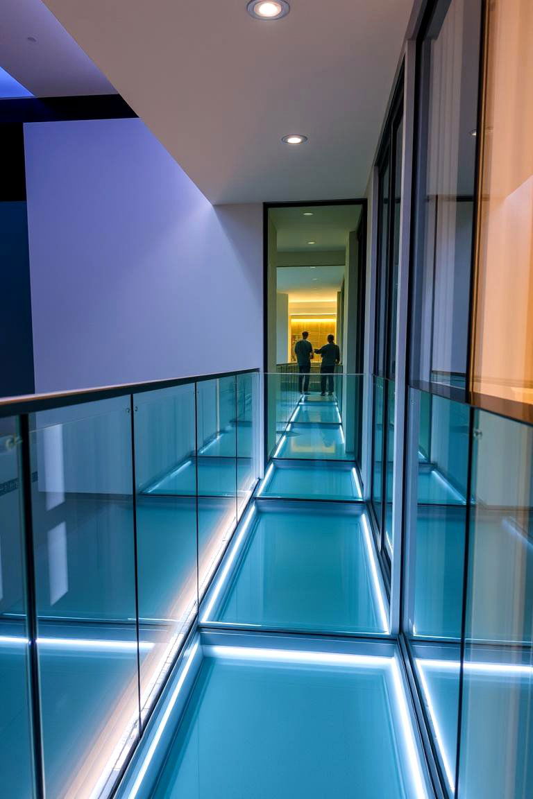 Glass Balconies with Integrated Lighting - 24 Glass Balcony Design Ideas
