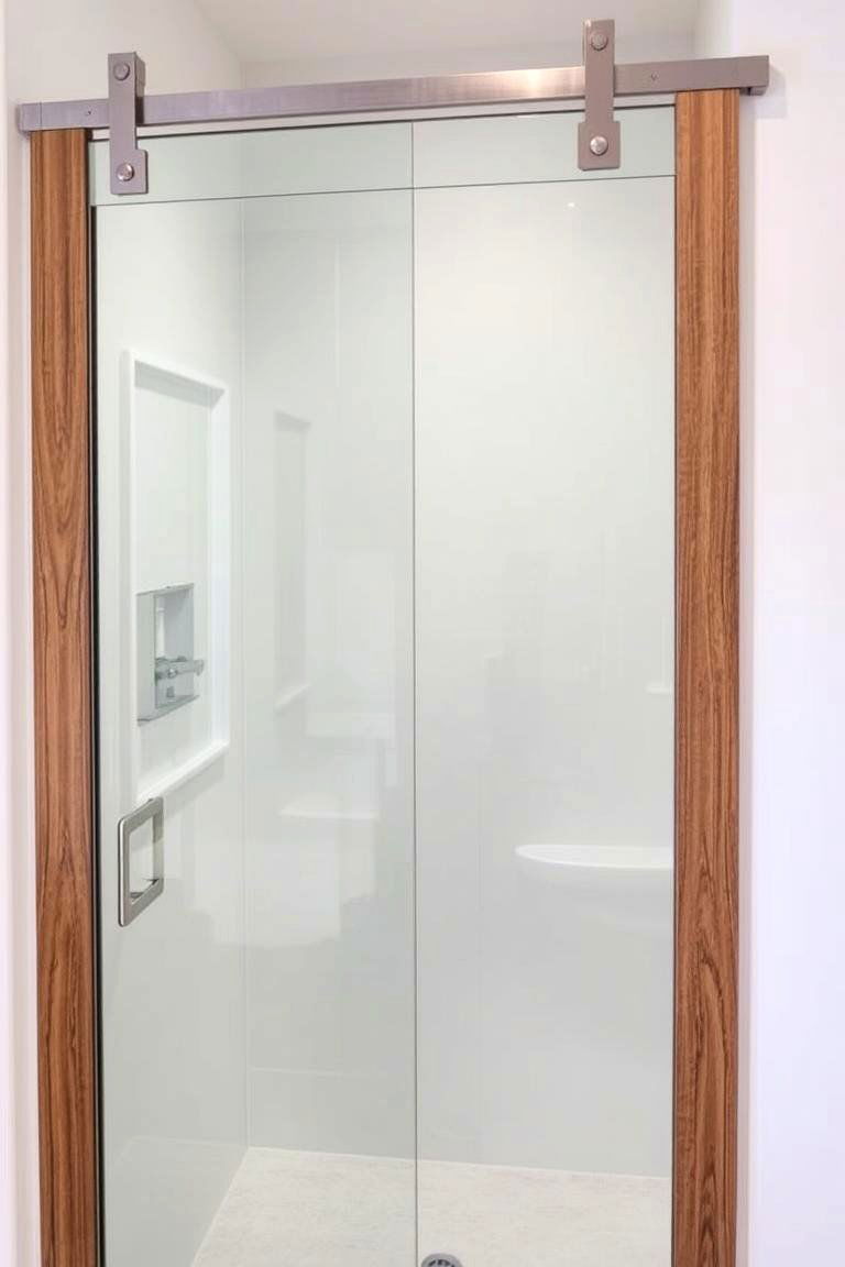 Glass Barn Door for a Shower - 24 Barn Door Ideas
