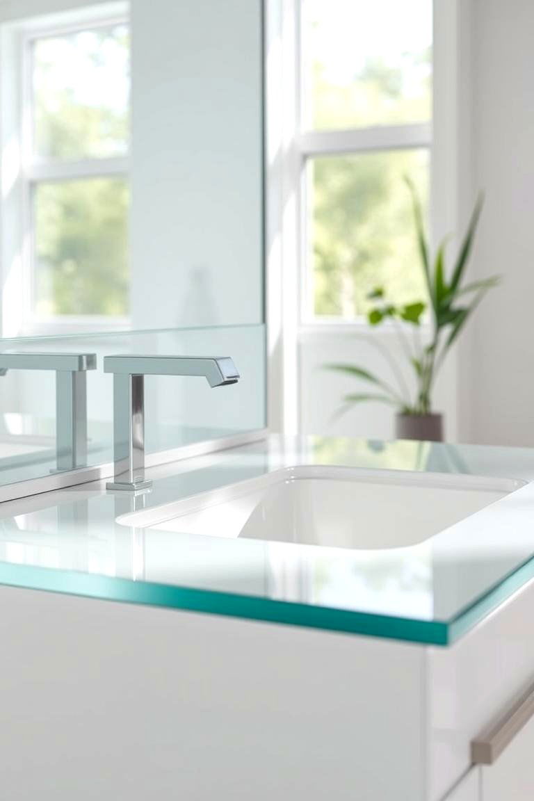 Glass Countertops - 24 Bathroom Countertop Ideas