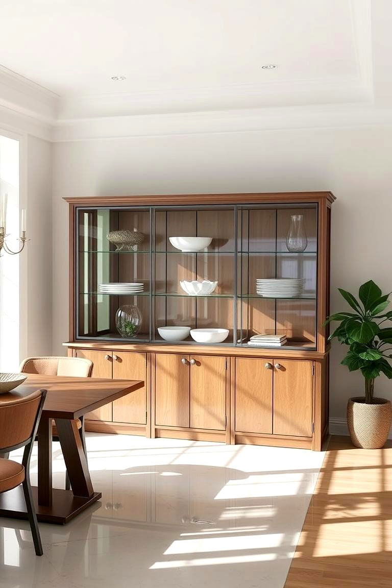 Glass Display Hutch - 24 Dining Room Hutch Ideas