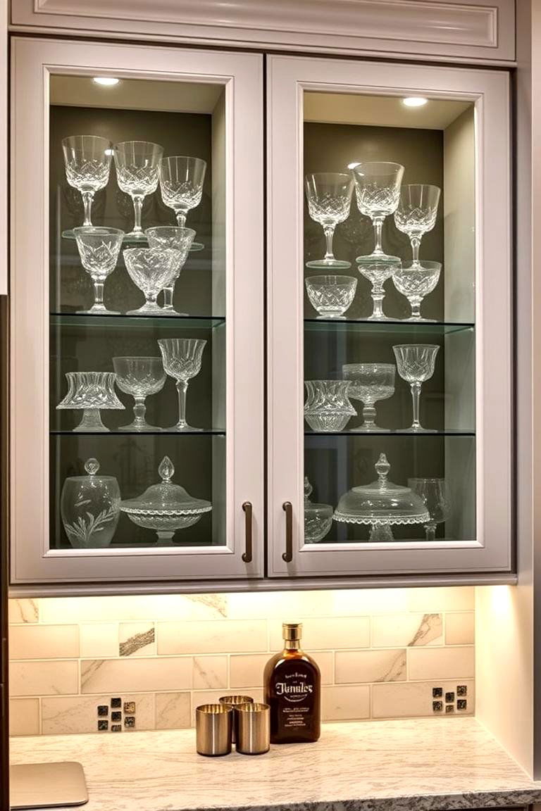 Glass Front Cabinets - 24 Kitchen Cabinet Ideas