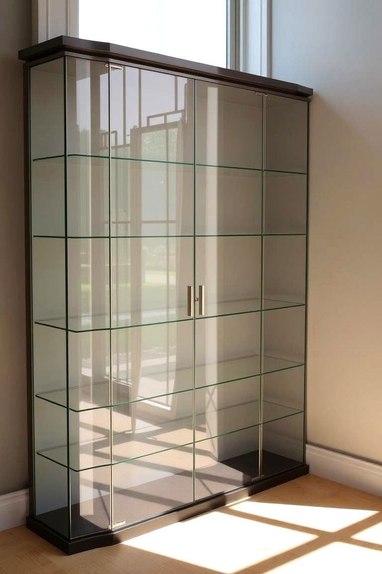 Glass Front Corner Bookshelf - 24 Corner Bookshelf Ideas
