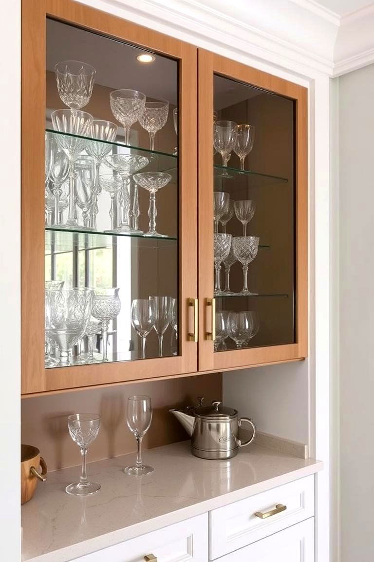Glass Fronted Cabinets - 24 Kitchenette Ideas