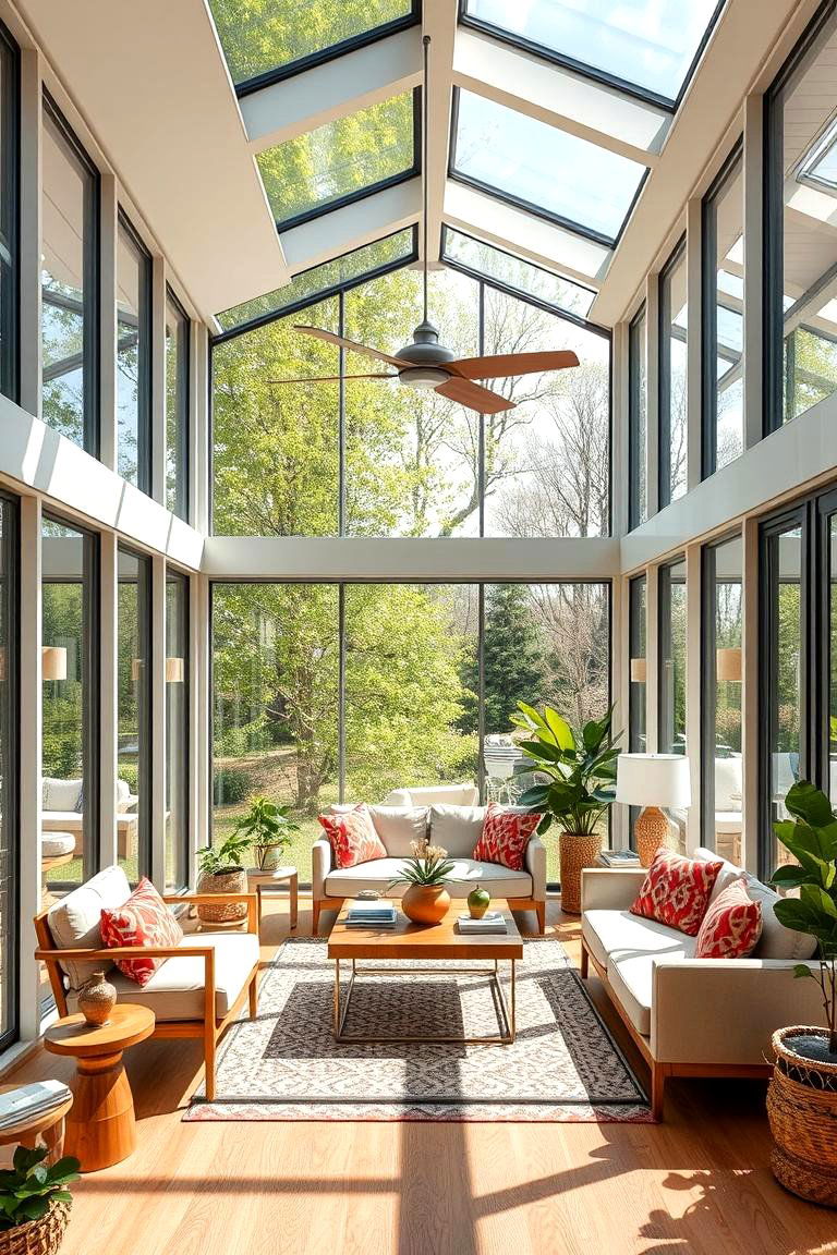 Glass Heavy Haven - 24 Mid-century Modern Sunroom Ideas