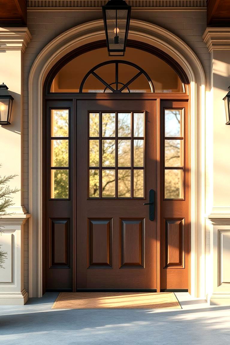 Glass Panel Enhancements - 24 Colonial Front Door Ideas