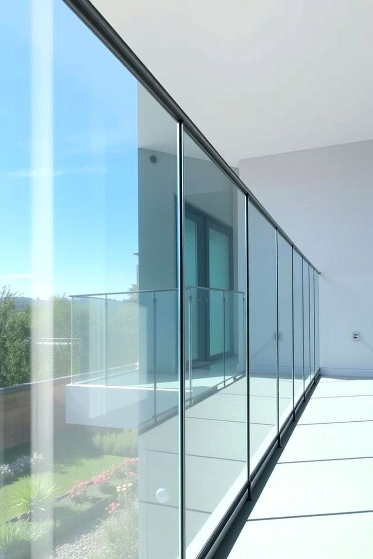 Glass Panel Railing - 24 Front Porch Railing Ideas