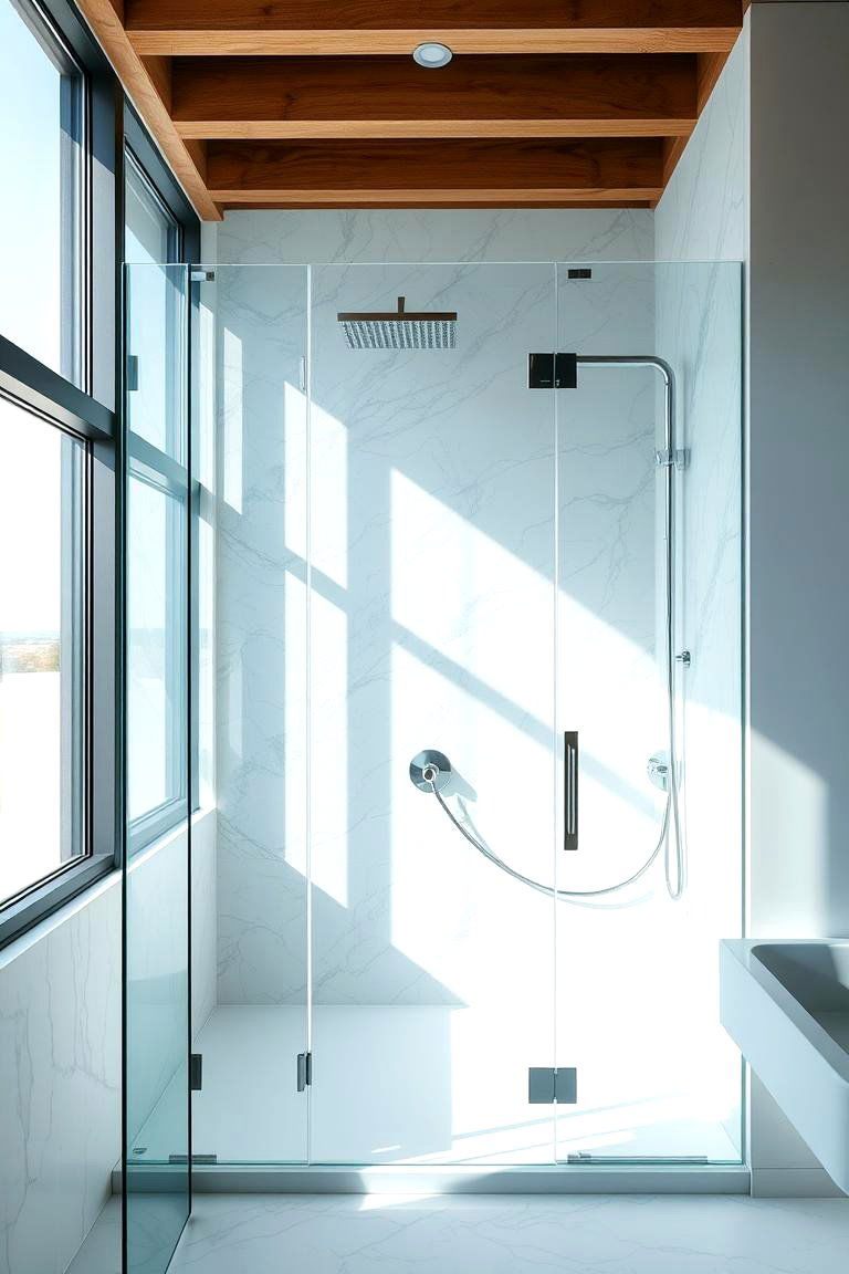 Glass Partition Free Oasis - 24 Doorless Walk In Shower Ideas