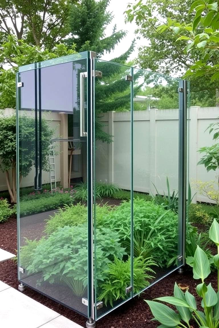 Glass Privacy Fence - 24 Privacy Fence Ideas