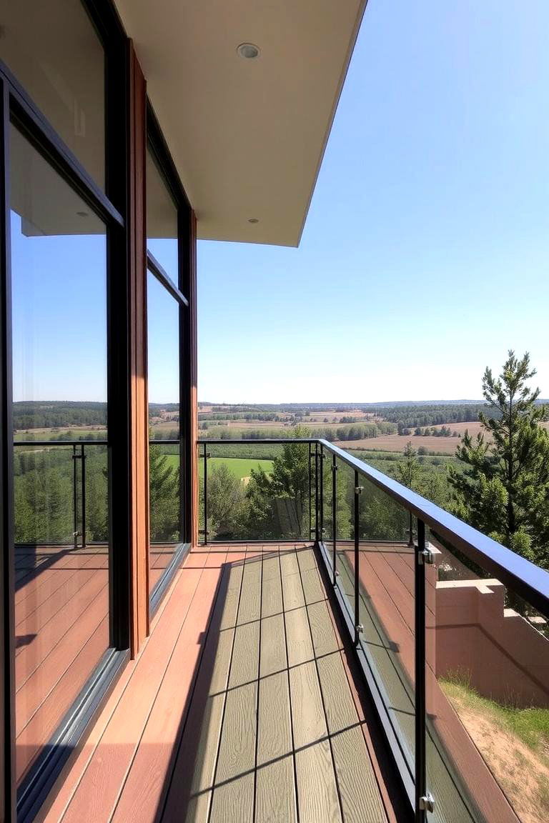 Glass Railing for Unobstructed Views - 24 Deck Railing Ideas