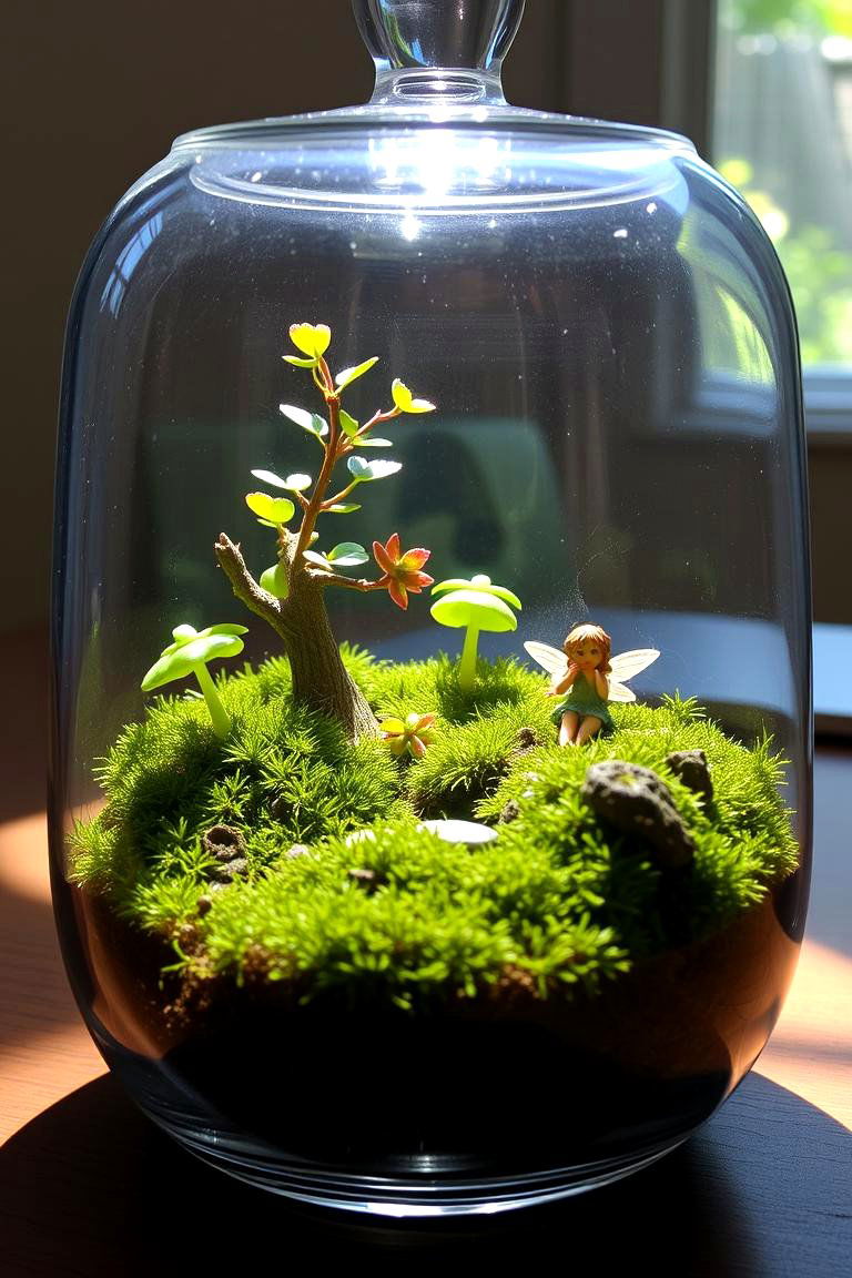 Glass Terrarium Garden - 24 Fall Bedroom Decor Ideas