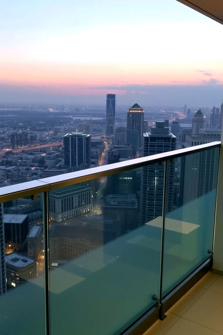 Glass and Metal Combination Railings - 24 Balcony Railing Design Ideas