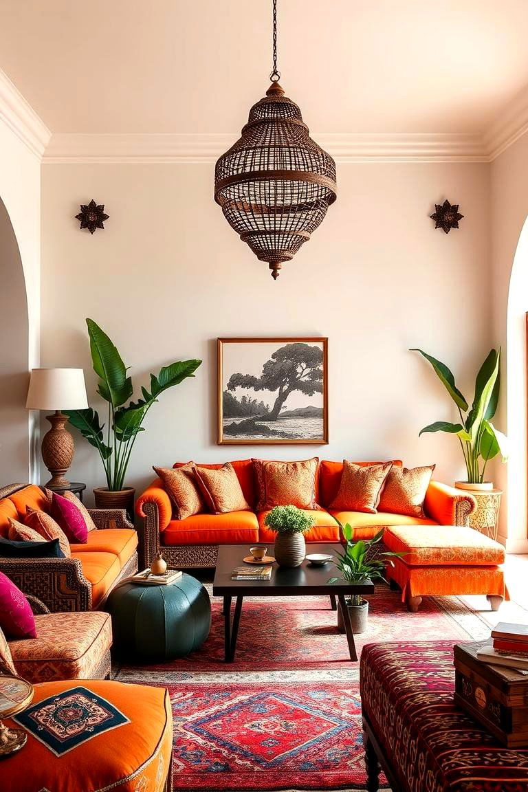 Global Fusion Furnishings - 24 Bohemian Moroccan Living Room Ideas