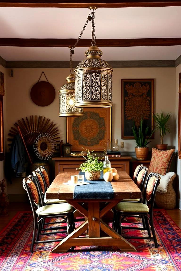 Global Influence - 24 Eclectic Dining Room Ideas