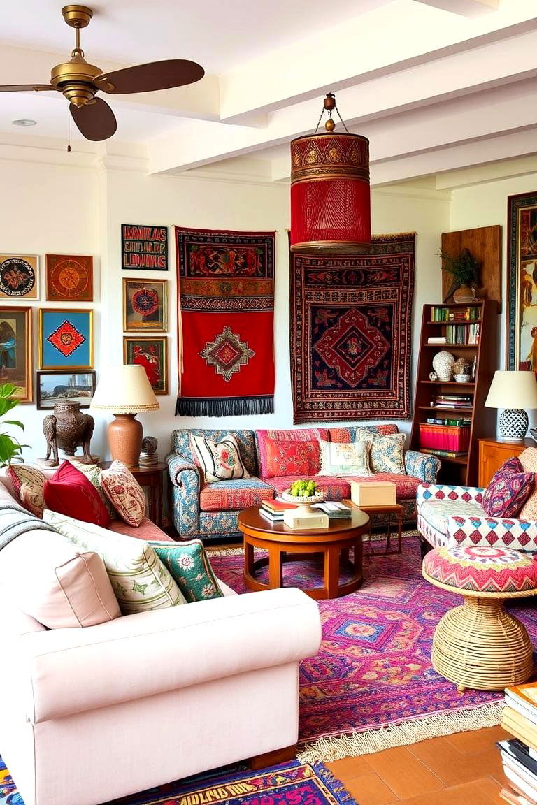 Global Inspired Fusion - 24 Mismatched Sofas in Living Room Ideas