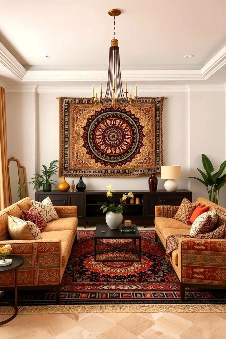 Global Pattern Fusion - 24 Gypsy Bohemian Living Room Ideas