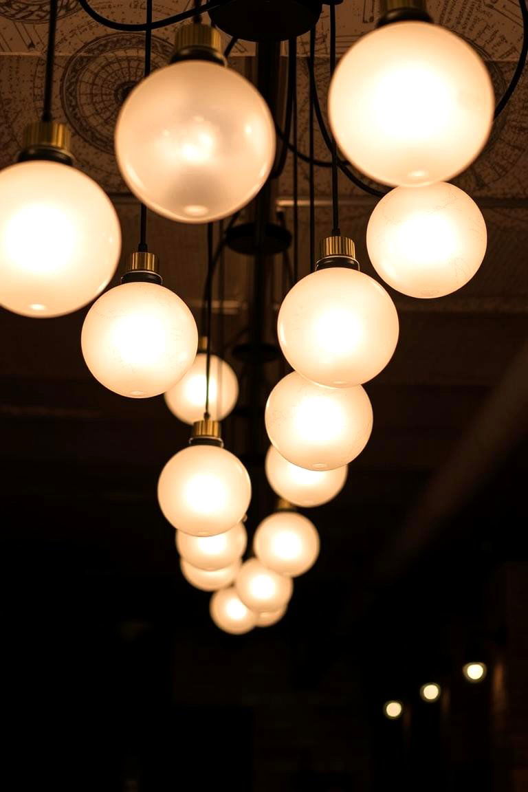 Globe Lights for Soft Diffused Light - 24 Basement Lighting Ideas