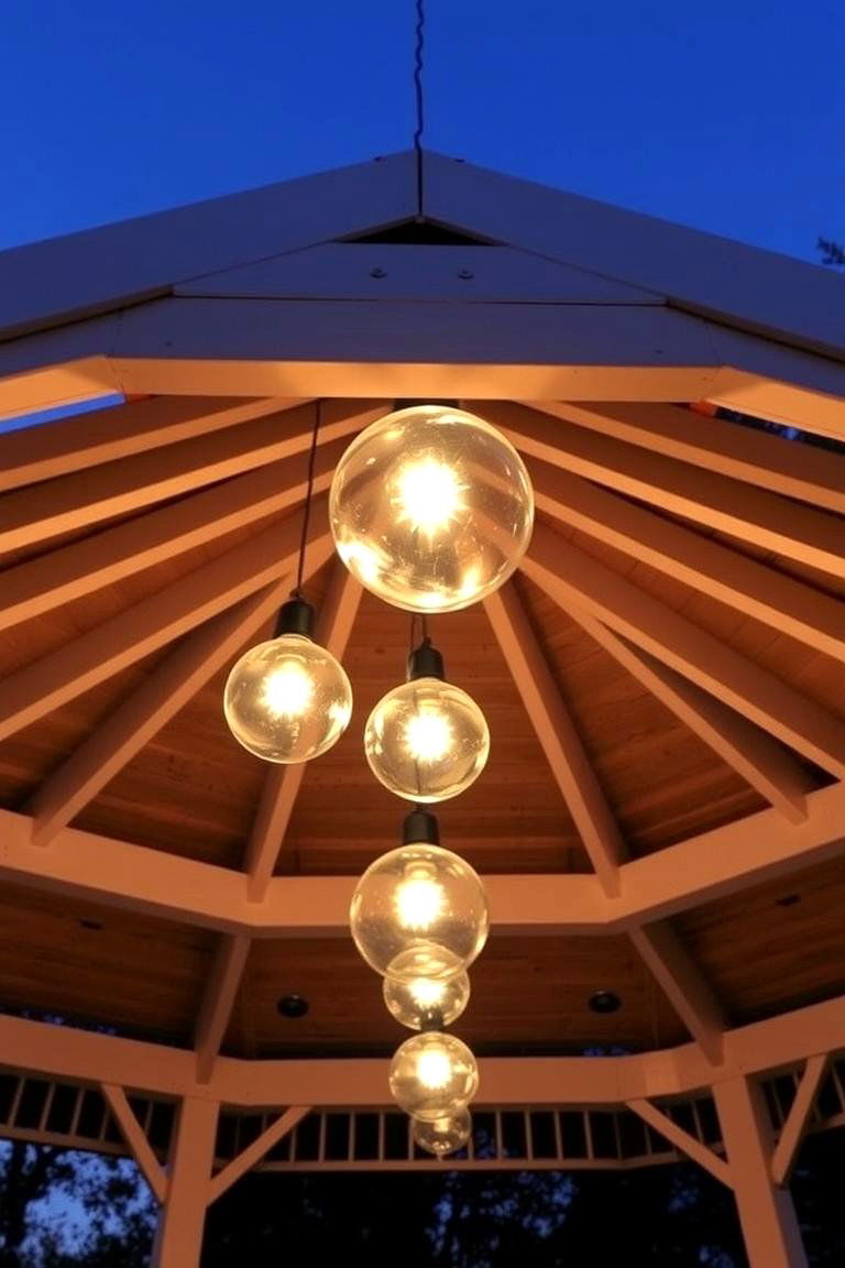 Globe Lights for a Stylish Statement - 24 Gazebo Lighting Ideas