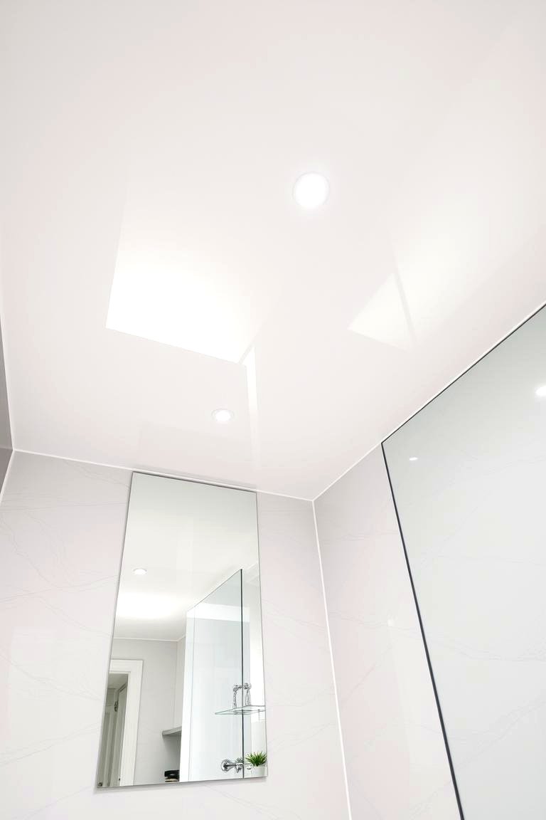 Glossy Ceiling for a Polished Look - 24 Bathroom Ceiling Ideas