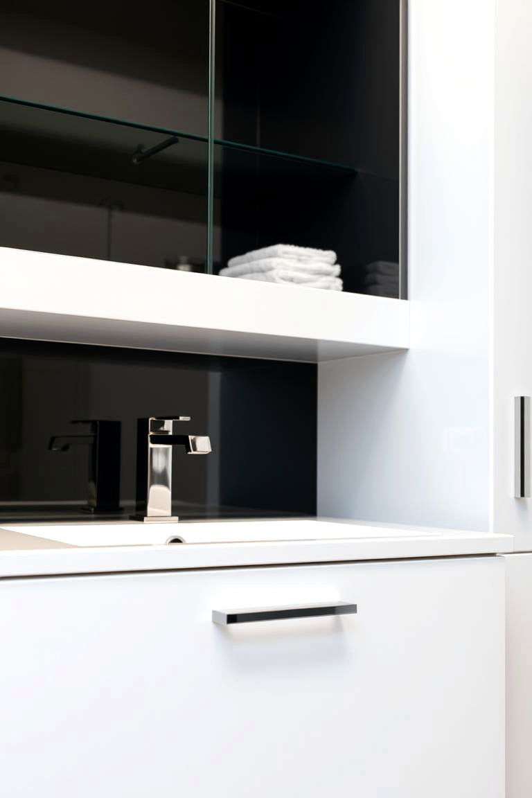 Glossy Finish Cabinet - 24 Bathroom Cabinet Ideas