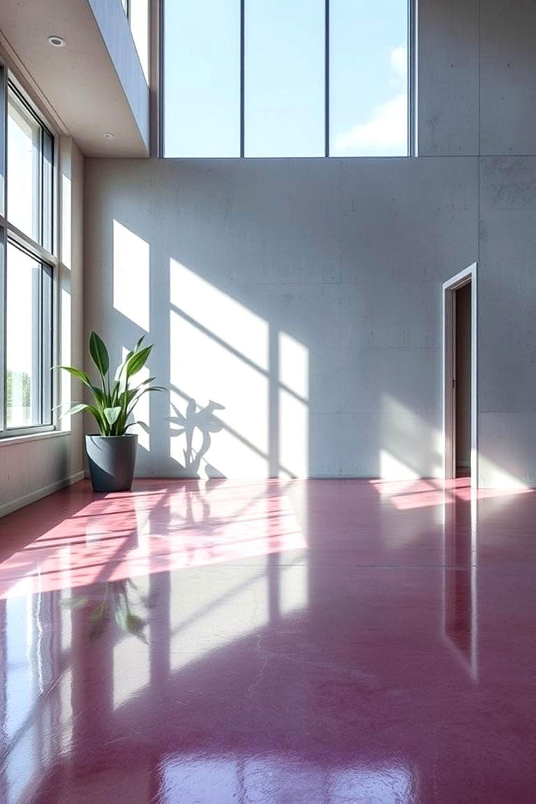 Glossy Vibes for Vibrant Spaces - 24 Indoor Concrete Floor Paint Ideas