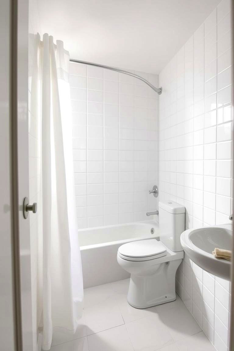 Glossy White Tiles for Brightness and Shine - 24 White Tile Bathroom Ideas