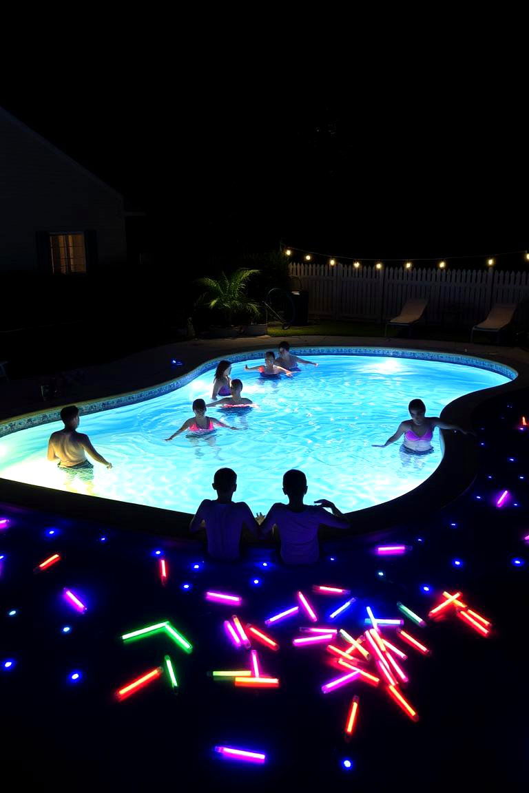 Glow in the Dark Pool Party - 24 Pool Party Ideas
