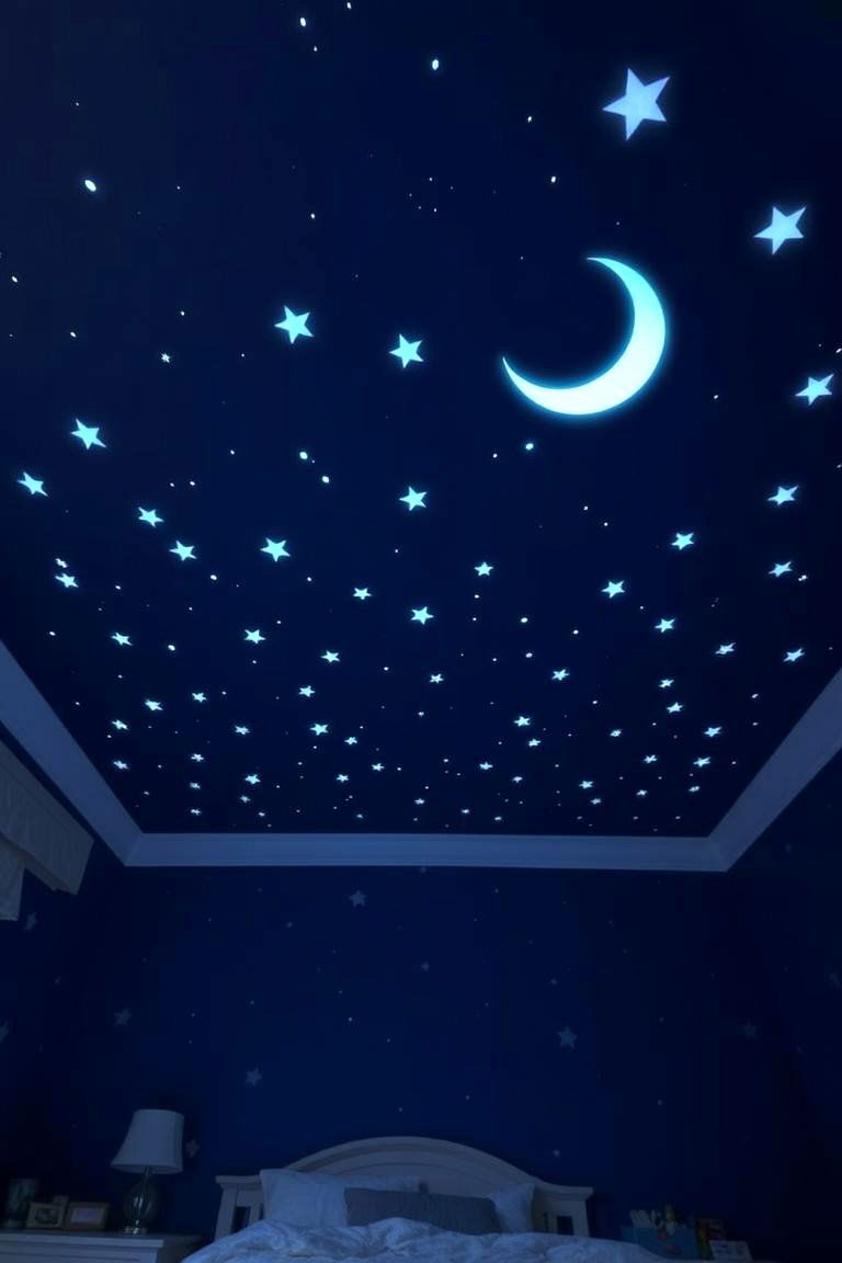 Glow in the Dark Stars - 24 Wall Painting Ideas of Any Room