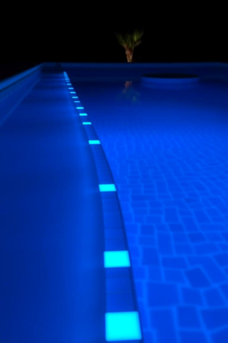Glow in the Dark Tiles - 24 Waterline Pool Tile Ideas