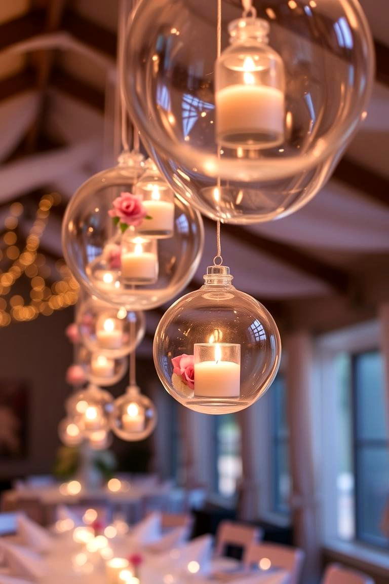 Glowing Glass Globes - 24 Tall Wedding Centerpiece Ideas