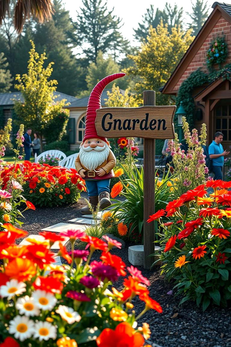 Gnome Sweet Gnome - 24 Funny Garden Sign Ideas