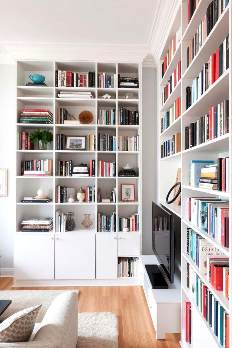Go Vertical with Storage Solutions - 24 Small Living Room Ideas