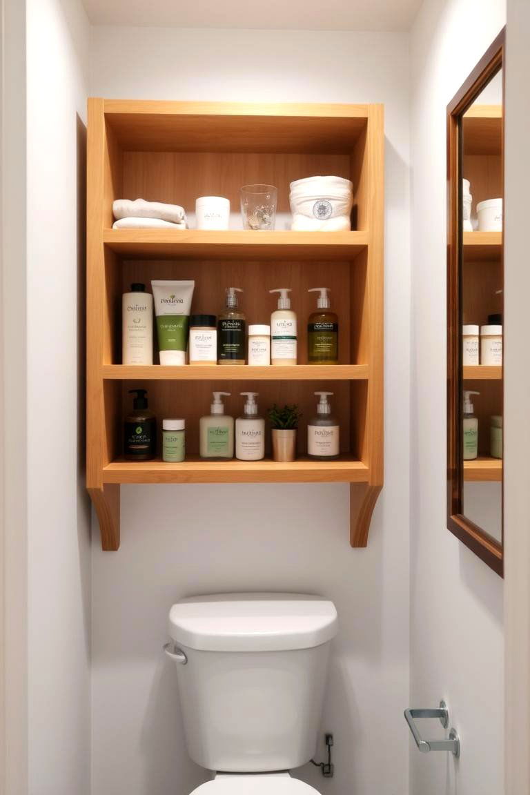 Go for Open Shelving for a Chic Airy Look - 24 Half Bathroom Ideas