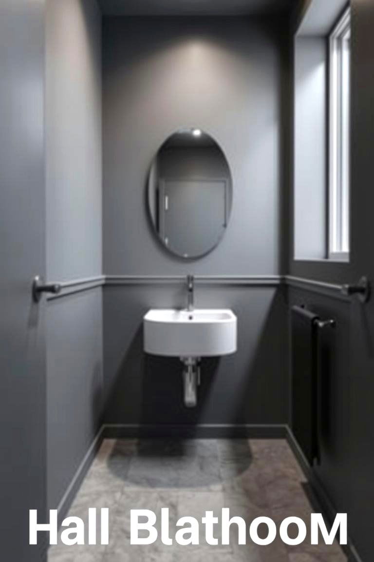Go for a Monochromatic Look for Sleek Design - 24 Half Bathroom Ideas