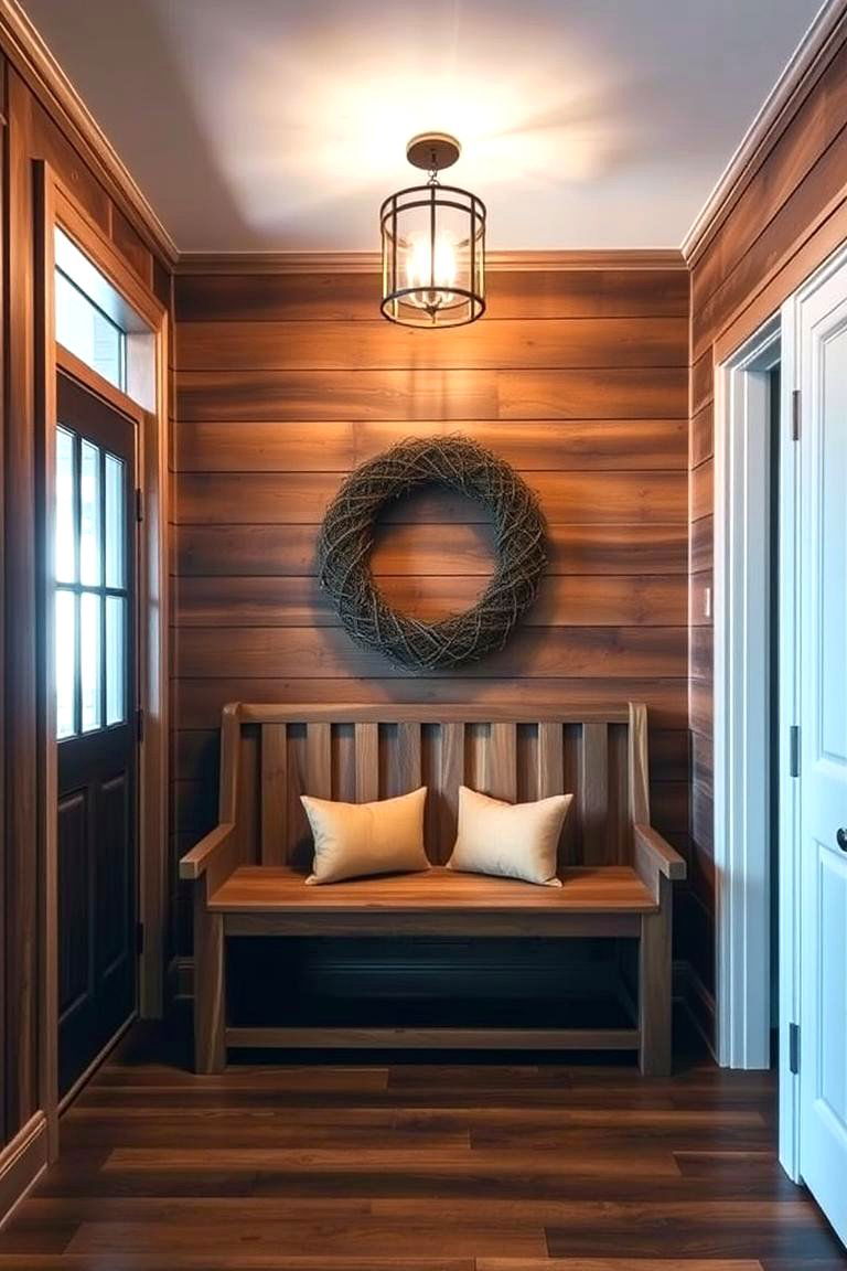 Go for a Traditional Look with Wood Accents - 24 Foyer Decor Ideas
