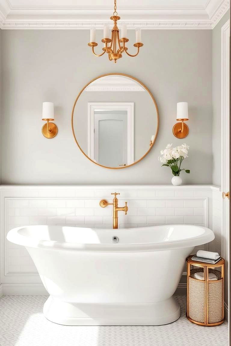 Gold Finishing Touches - 24 Gold Bathroom Ideas
