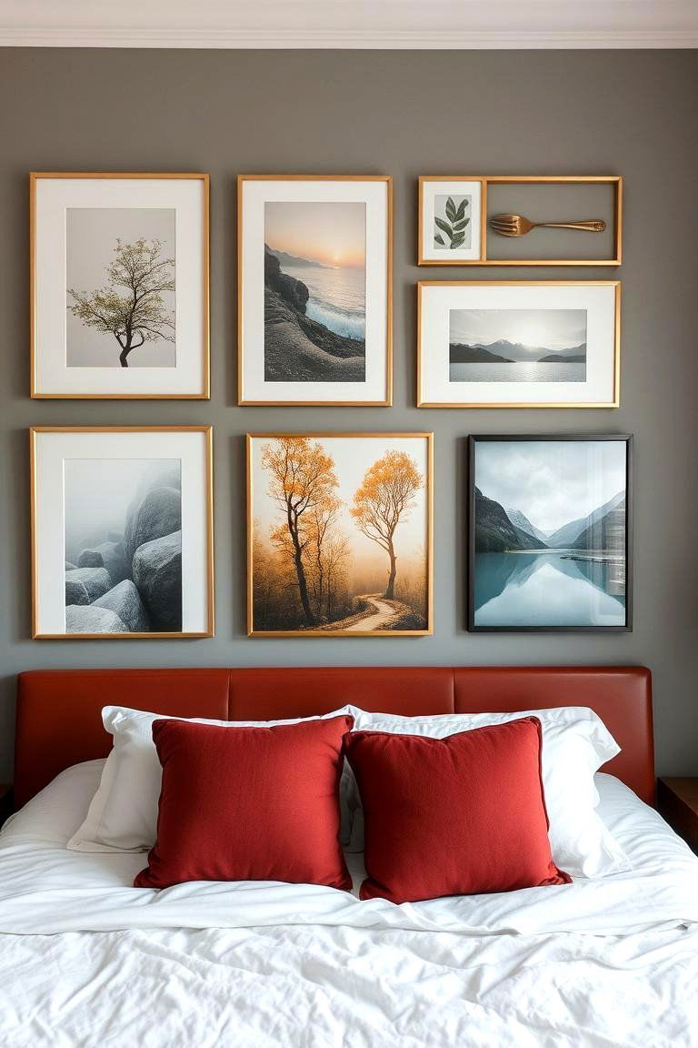 Gold Framed Art and Mirrors - 24 Gold Bedroom Ideas
