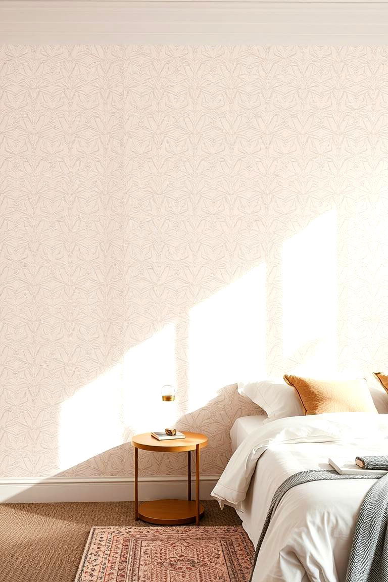 Gold Patterned Wallpaper - 24 Gold Bedroom Ideas