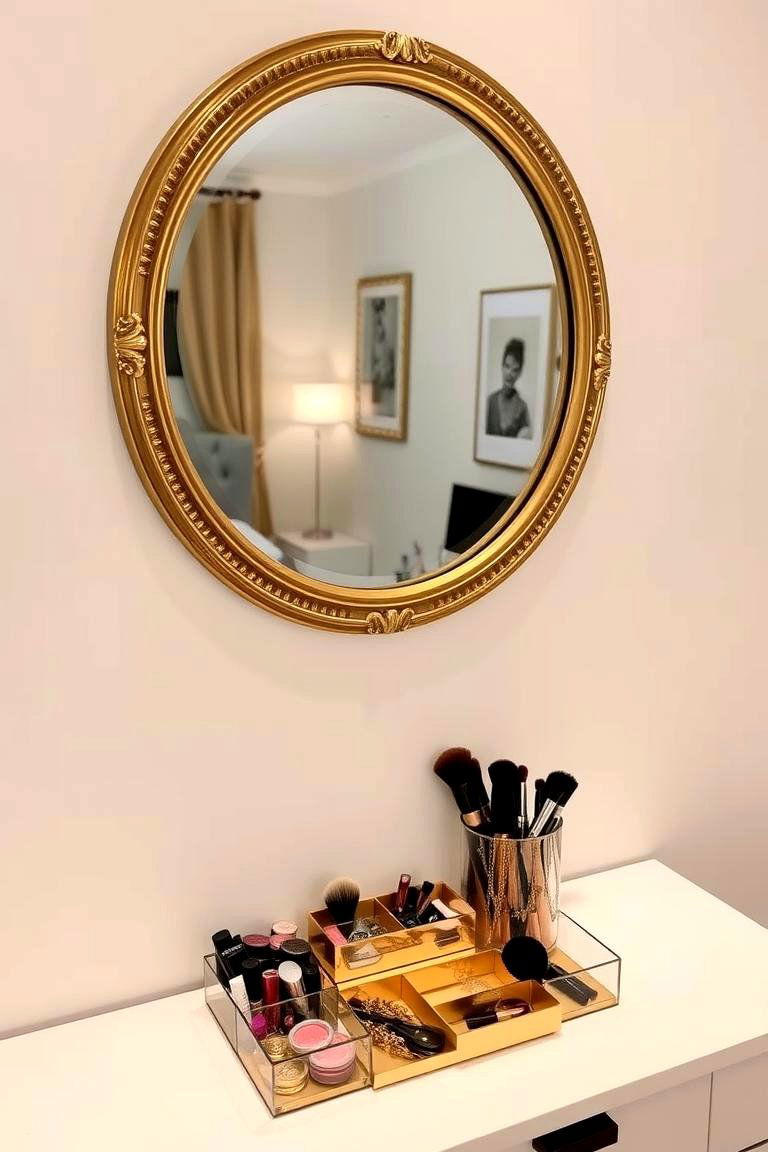 Gold Vanity Area - 24 Gold Bedroom Ideas