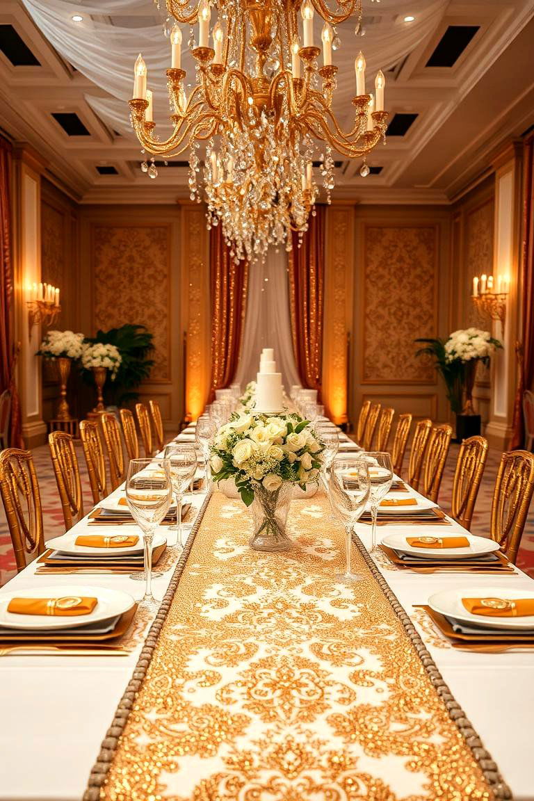 Golden Accents and Details - 24 Great Gatsby Wedding Ideas
