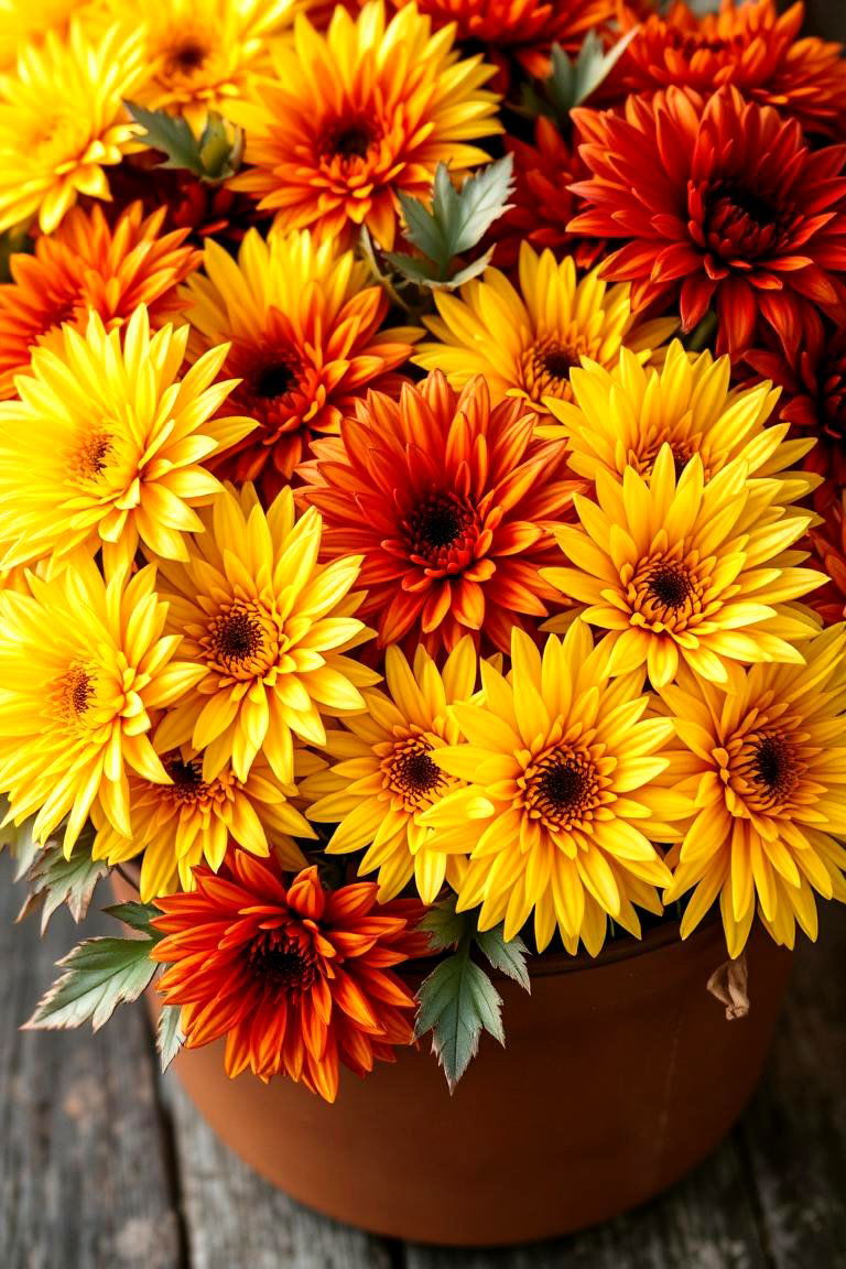 Golden Autumn Elegance - 24 Fall Flower Box Ideas