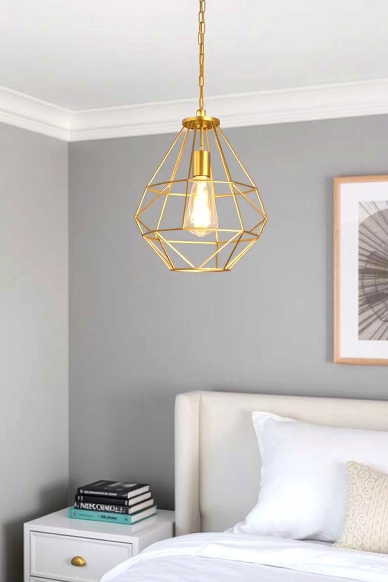 Golden Lighting Fixtures - 24 Gold Bedroom Ideas