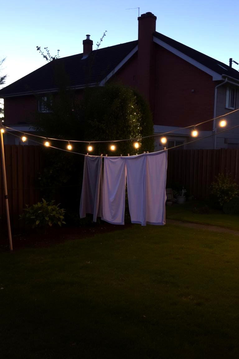 Good Lighting for Evening Laundry - 24 Outdoor Laundry Area Design Ideas