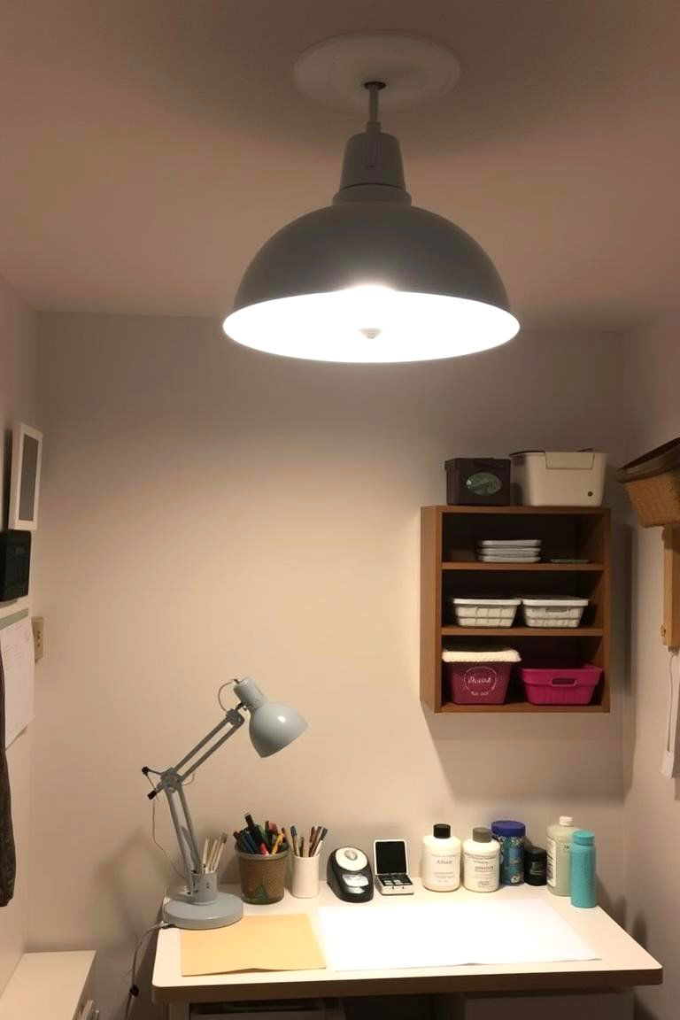 Good Lighting is Key - 24 Small Craft Room Ideas